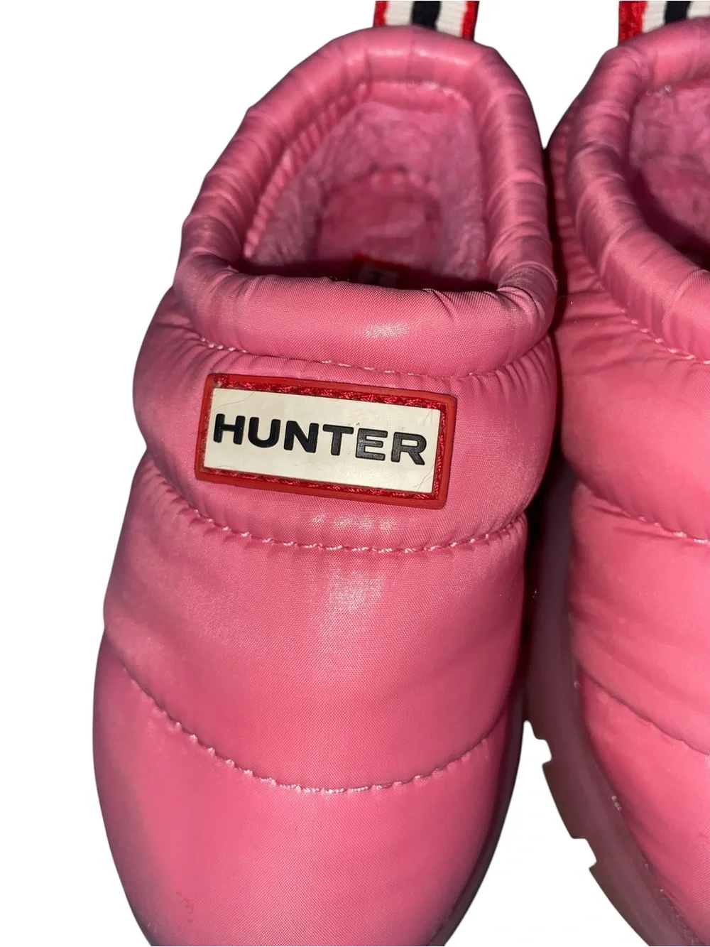 Hunter Cody Mule Toddler Size 9 Slip-On Shoe Pink Fleece Lined Water Resistant